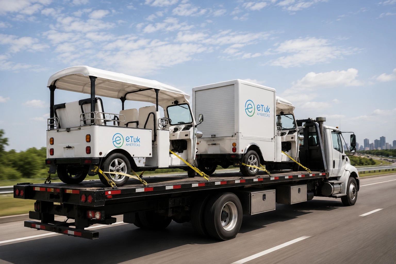 Electric eTuk vehicles prepared for commercial delivery