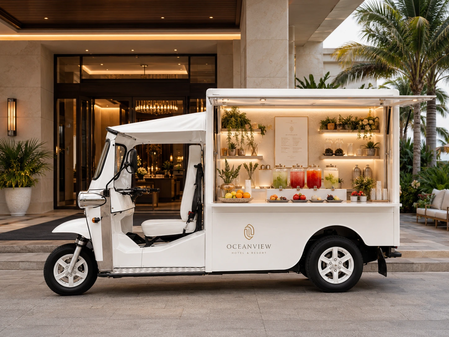 eTuk Vendo configured as a frozen beverage business